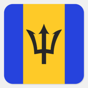 Barbados Flag Quadratischer Aufkleber