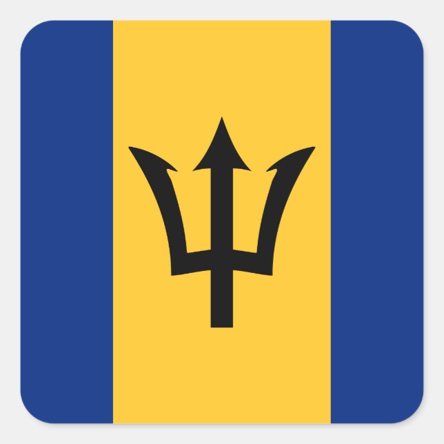 Barbados Flag Quadratischer Aufkleber (Vorderseite)