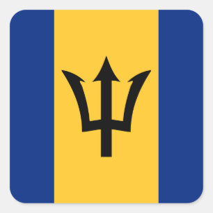 Barbados Flag Quadratischer Aufkleber
