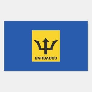 Barbados Flag Rechteckiger Aufkleber