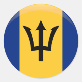 Barbados Flag Runder Aufkleber
