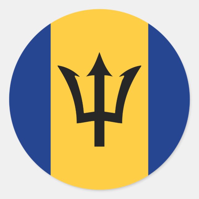 Barbados Flag Runder Aufkleber (Vorderseite)