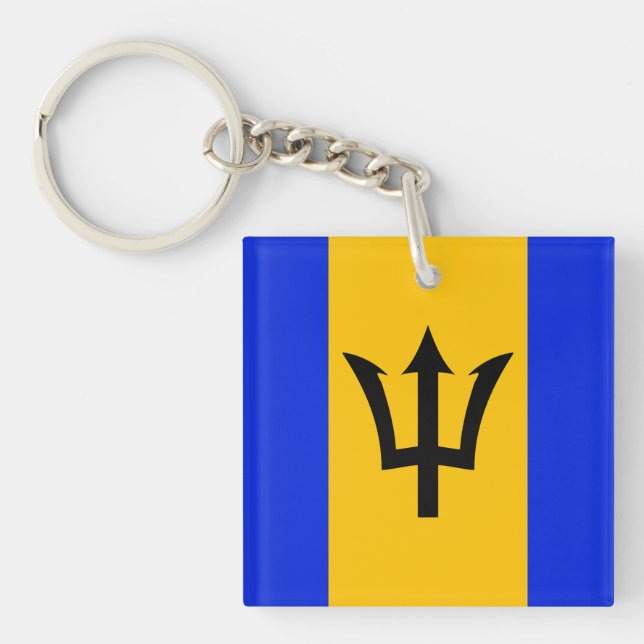 Barbados Flag Schlüsselanhänger (Vorderseite)