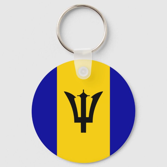 Barbados Flag Schlüsselanhänger (Vorderseite)