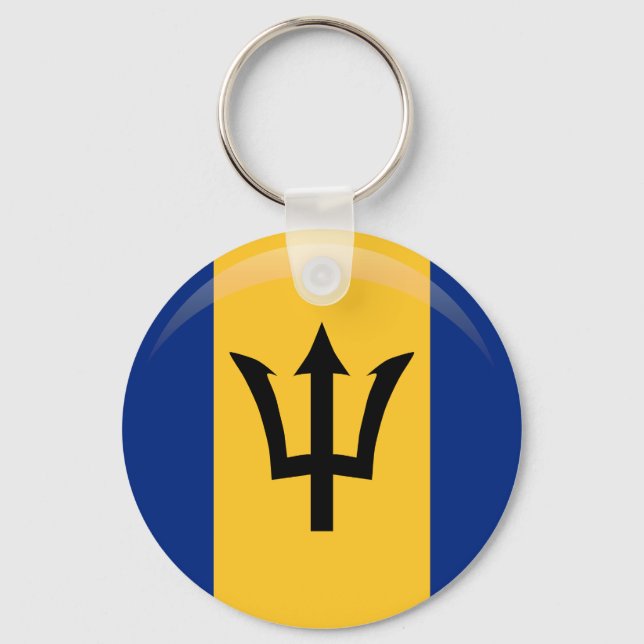 Barbados Flag Schlüsselanhänger (Vorderseite)