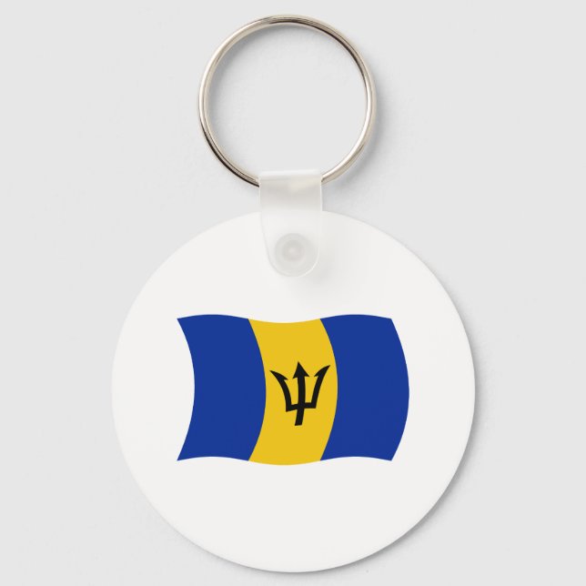 Barbados Flag Schlüsselanhänger (Vorderseite)