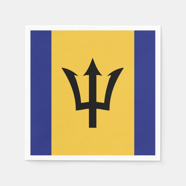 Barbados Flag Serviette (Vorderseite)