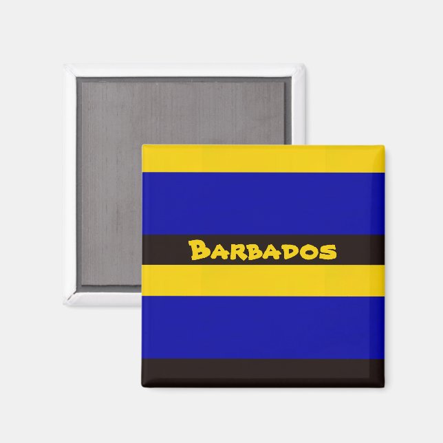 Barbados Flag Stripfarben Magnet (Vorderseite/Rückseite)