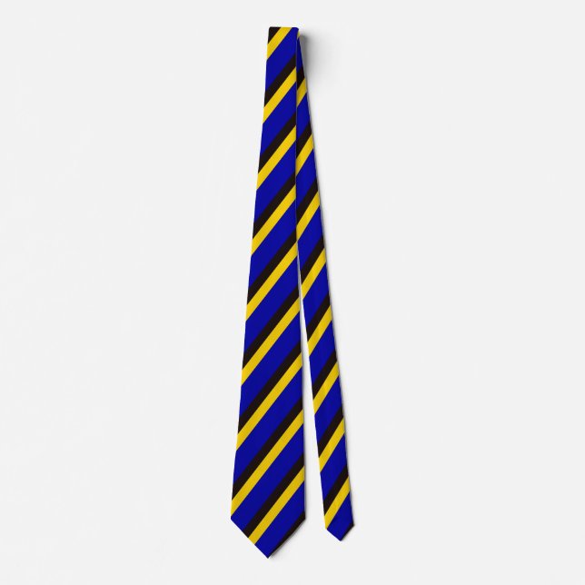 Barbados Flag Stripfarben Neck Tie Krawatte (Vorderseite)