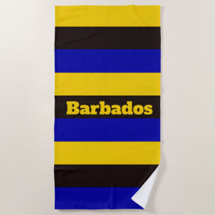 Barbados Flag Stripfarben Strandtuch