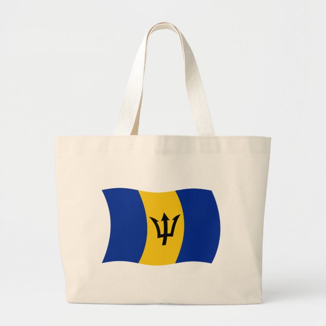 Barbados Flag Tote Bag Jumbo Stoffbeutel (Vorne)