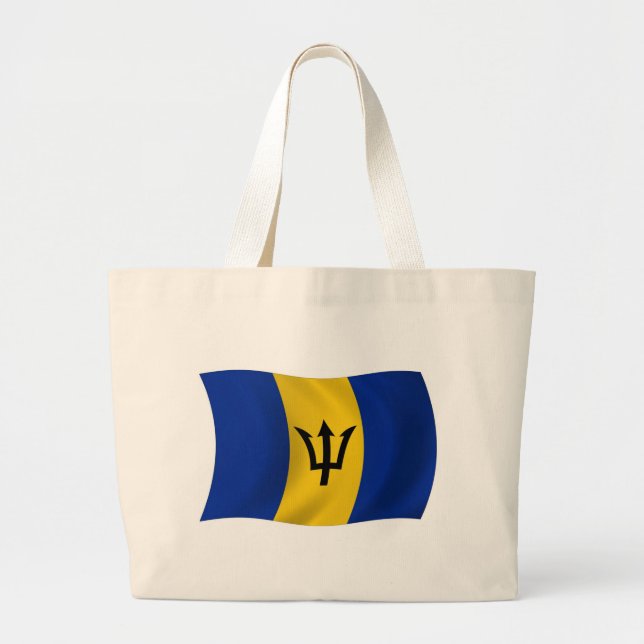 Barbados Flag Tote Bag Jumbo Stoffbeutel (Vorne)