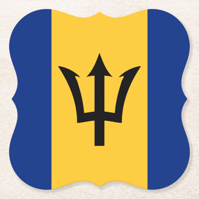 Barbados Flag Untersetzer (Vorderseite)