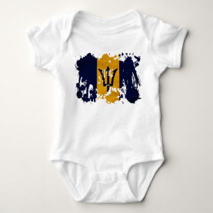 Barbados-Flagge Baby Strampler