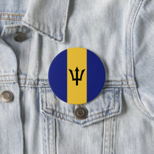Barbados-Flagge Button
