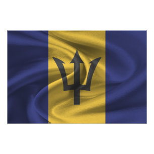 Barbados-Flagge Fotodruck