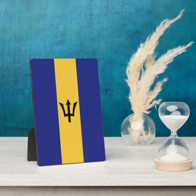 Barbados-Flagge Fotoplatte (Seite)