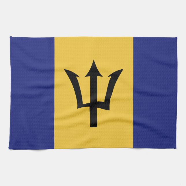 Barbados-Flagge Geschirrtuch (Horizontal)