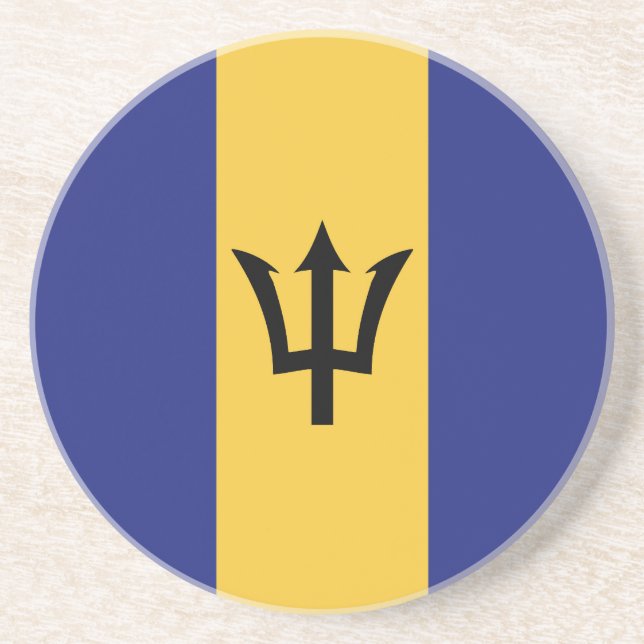 Barbados-Flagge Getränkeuntersetzer (Vorne)