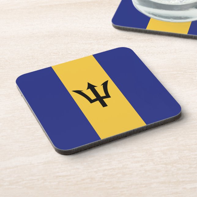 Barbados-Flagge Getränkeuntersetzer (Linke Seite)