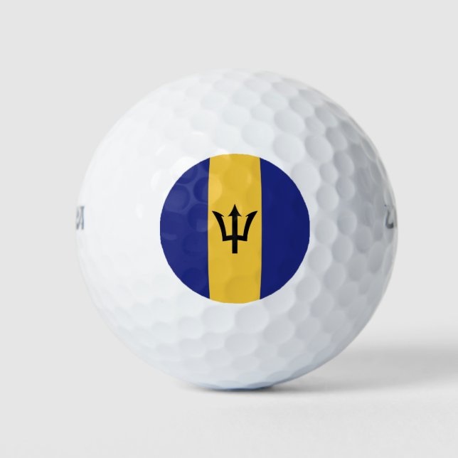 Barbados-Flagge Golfball (Vorderseite)