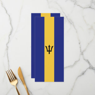 Barbados-Flagge Menükarte