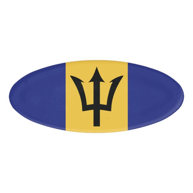 Barbados-Flagge Namenschild (Vorderseite)