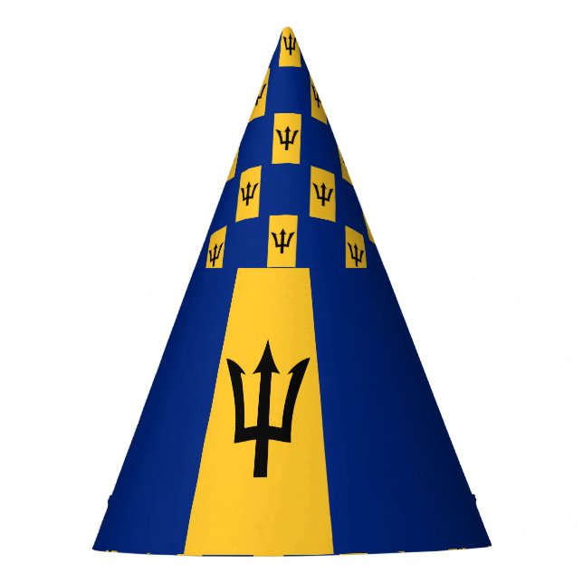Barbados-Flagge Partyhütchen (Vorderseite)