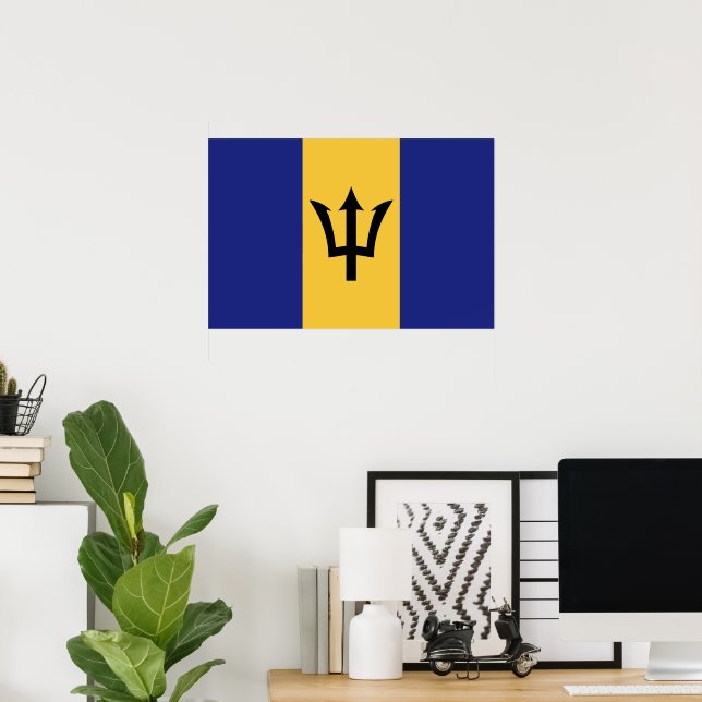 Barbados-Flagge Poster (Heimbüro)