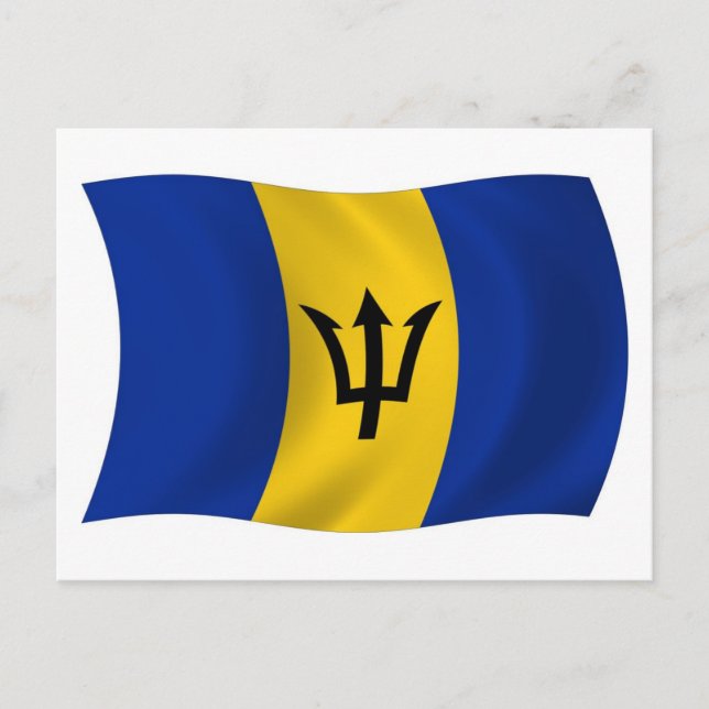 Barbados-Flagge Postkarte (Vorderseite)