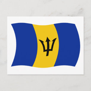 Barbados-Flagge Postkarte