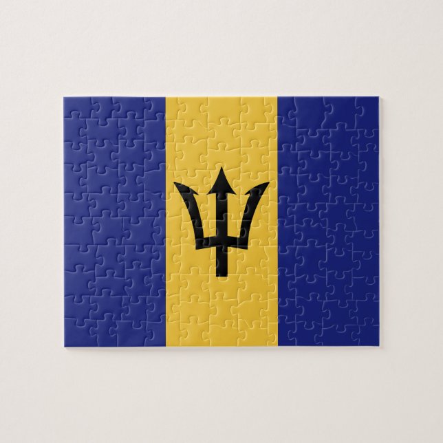Barbados-Flagge Puzzle (Horizontal)