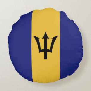Barbados-Flagge Rundes Kissen