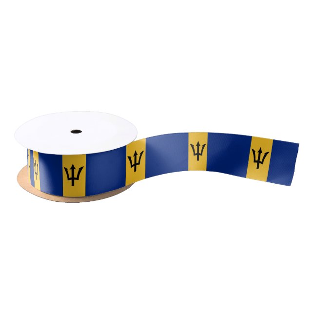 Barbados-Flagge Satinband (Spule)