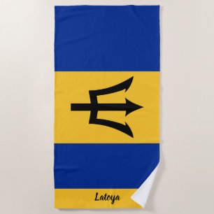 Barbados-Flagge Strandtuch