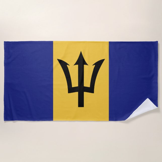Barbados-Flagge Strandtuch (Vorderseite)