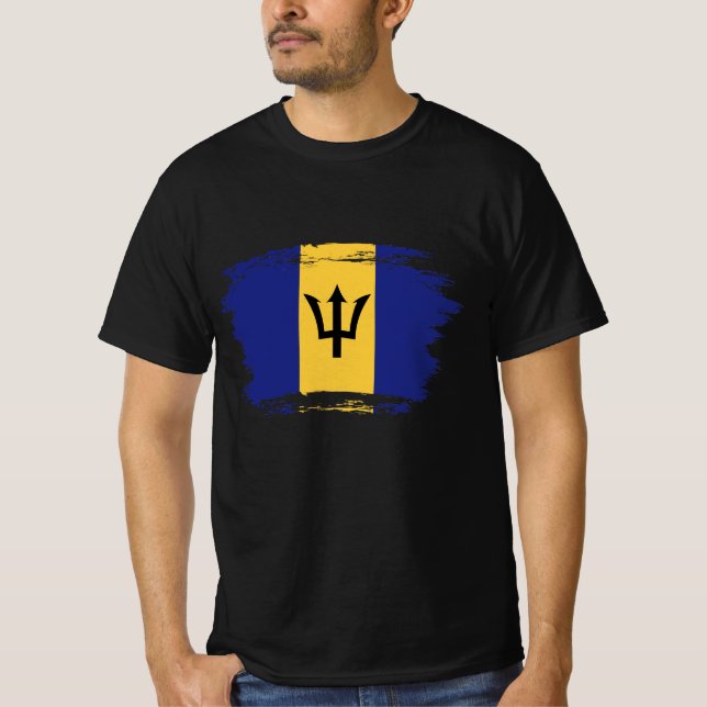Barbados-Flagge T-Shirt (Vorderseite)