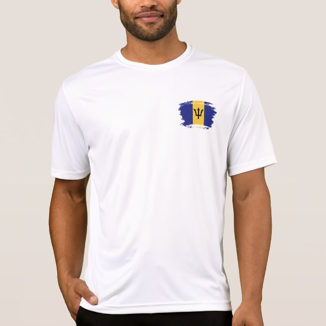 Barbados-Flagge T-Shirt (Vorderseite)