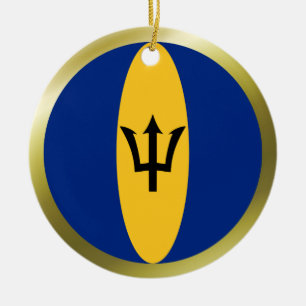 Barbados-Flaggen-Ornament Keramikornament