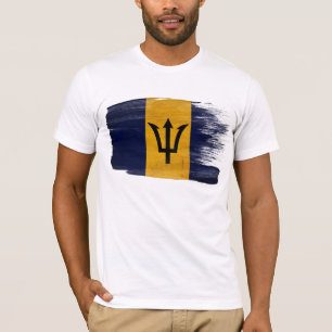 Barbados-Flaggen-T - Shirt