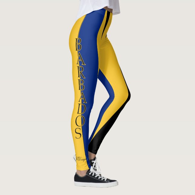 Barbados-Flaggendesign Leggings (Rechts)