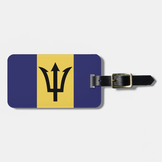 Barbados-Gepäckanhänger (addieren Sie Ihr Gepäckanhänger (Vorderseite horizontal)