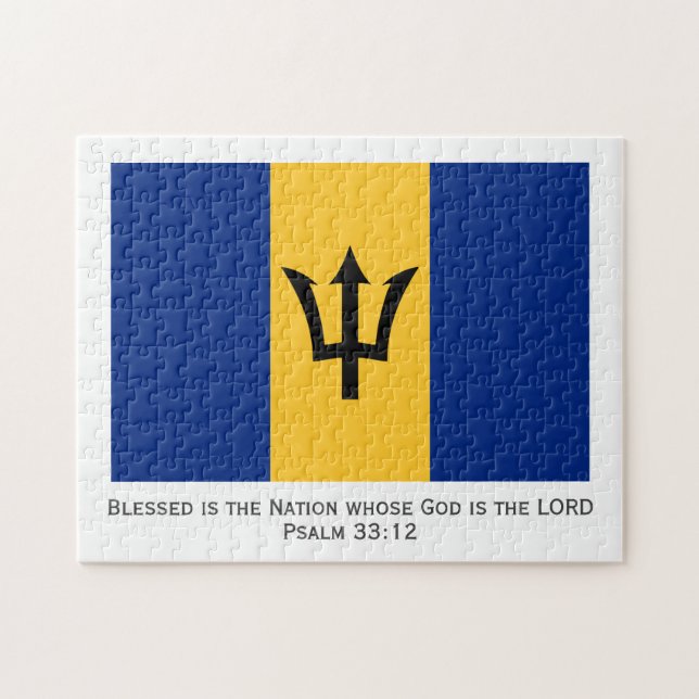 BARBADOS | Gesegnete Nation | BARBADIAN FLAG Puzzle (Horizontal)