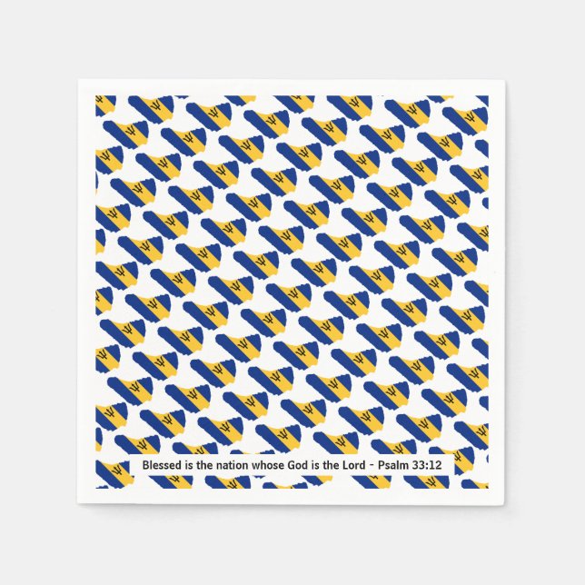 BARBADOS Gesegnetes Nation Celebrrrations Paper Serviette (Vorderseite)