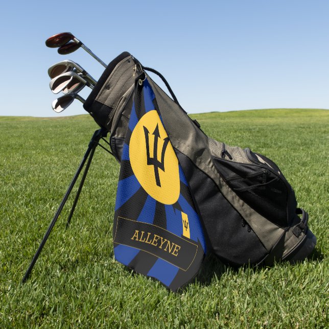 Barbados Golf & Premium Barbados Flag / Patriots Golfhandtuch (Gras)