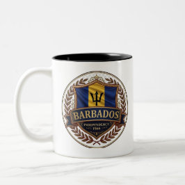 Barbados Heritage Crest | Karibischer Stolz Zweifarbige Tasse