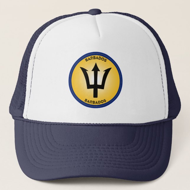 Barbados Heritage Emblem Truckerkappe (Vorderseite)