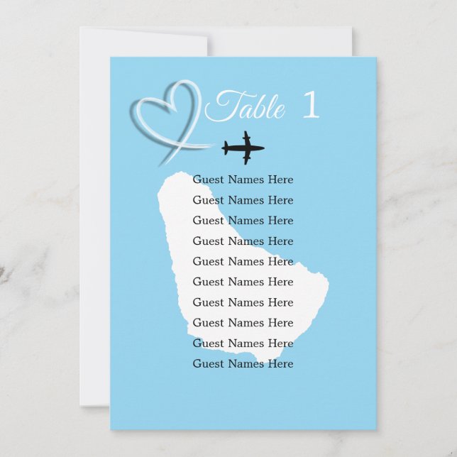 Barbados-Hochzeit in Urlaubsort Einladung (Vorderseite)