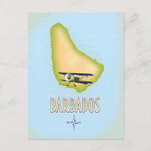 Barbados Karte vintage Reiseplakat.