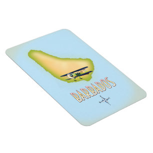 Barbados Karte vintage Reiseplakat. Magnet